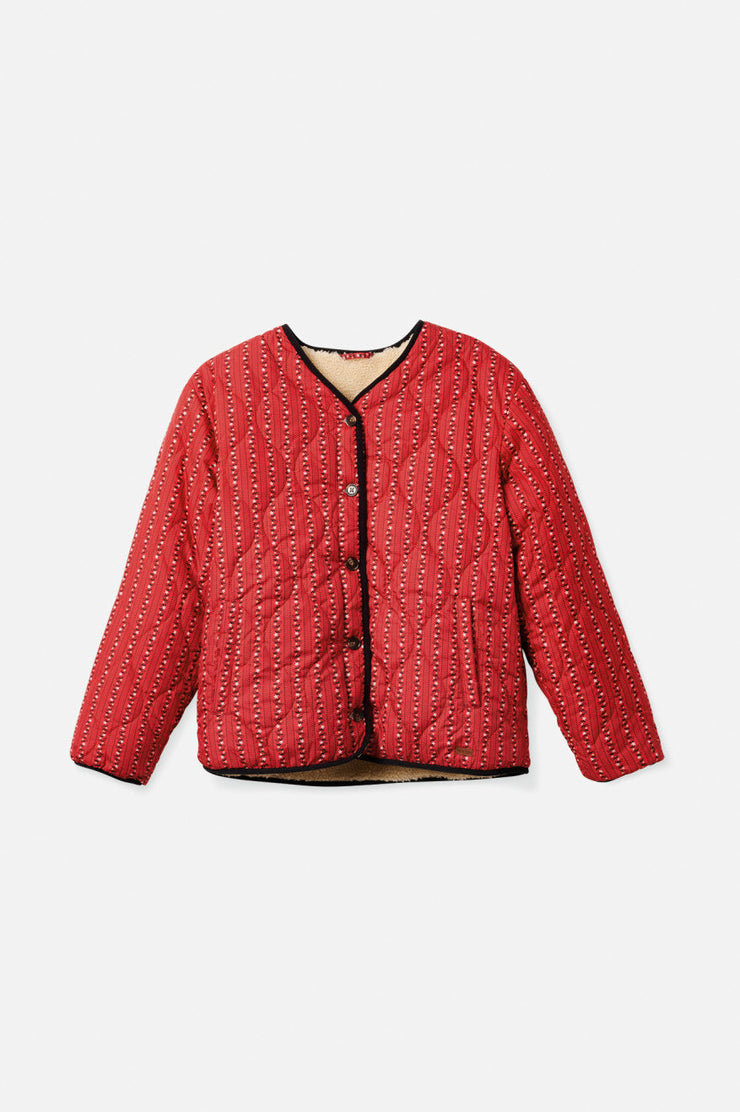 Sherpa Reversible Padded Jacket - Mars Red Praire Floral