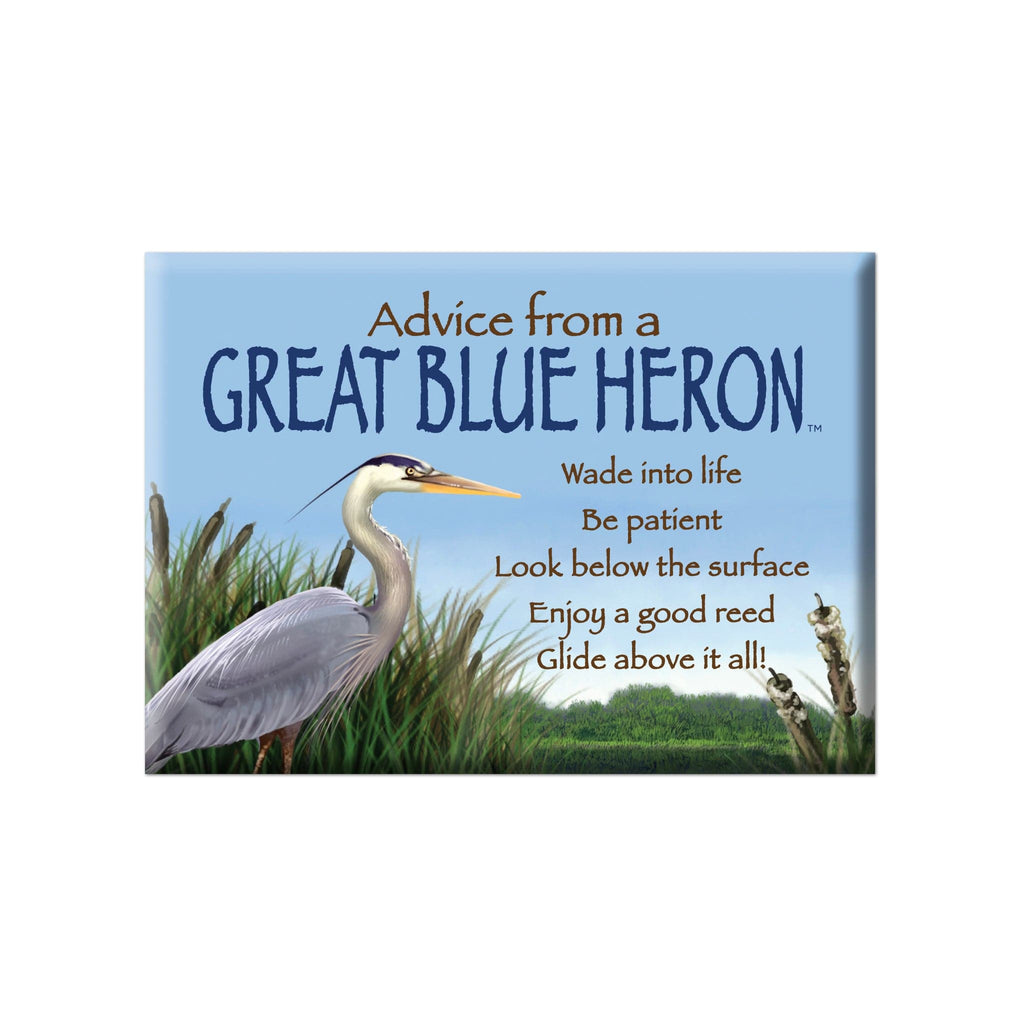 Advice From A Great Blue Heron Jumbo Magnet Advice For Life