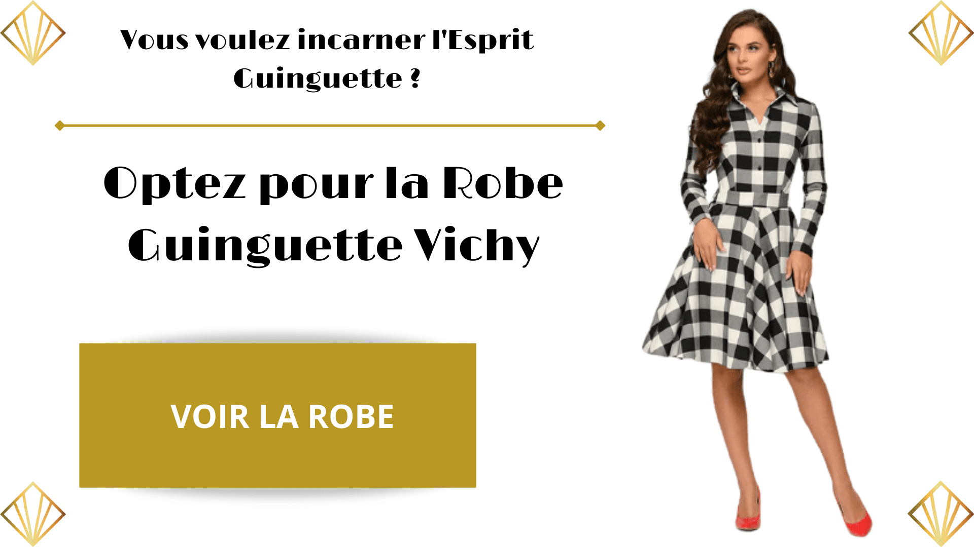 Robe Guinguette Vichy Soirée Guinguette