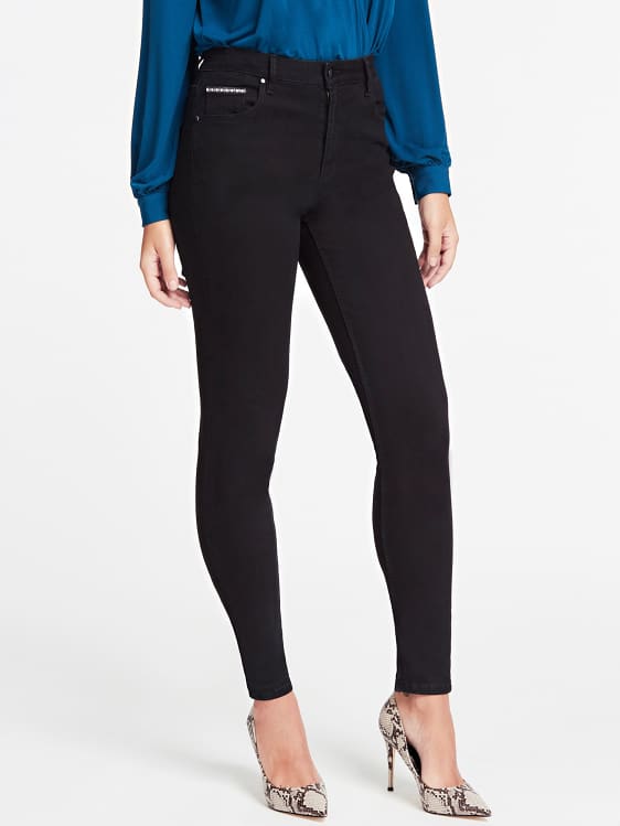 guess super high rise skinny jeans