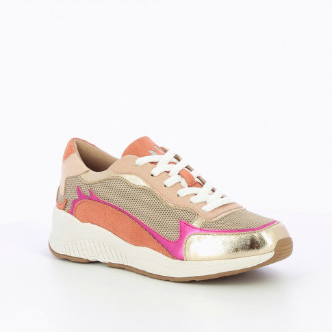 pink and gold sneakers