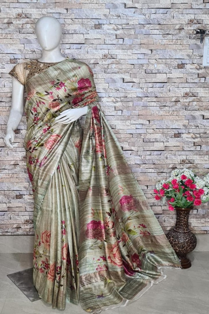 Buy Purple Floral Print Sarees Online for Women in USA