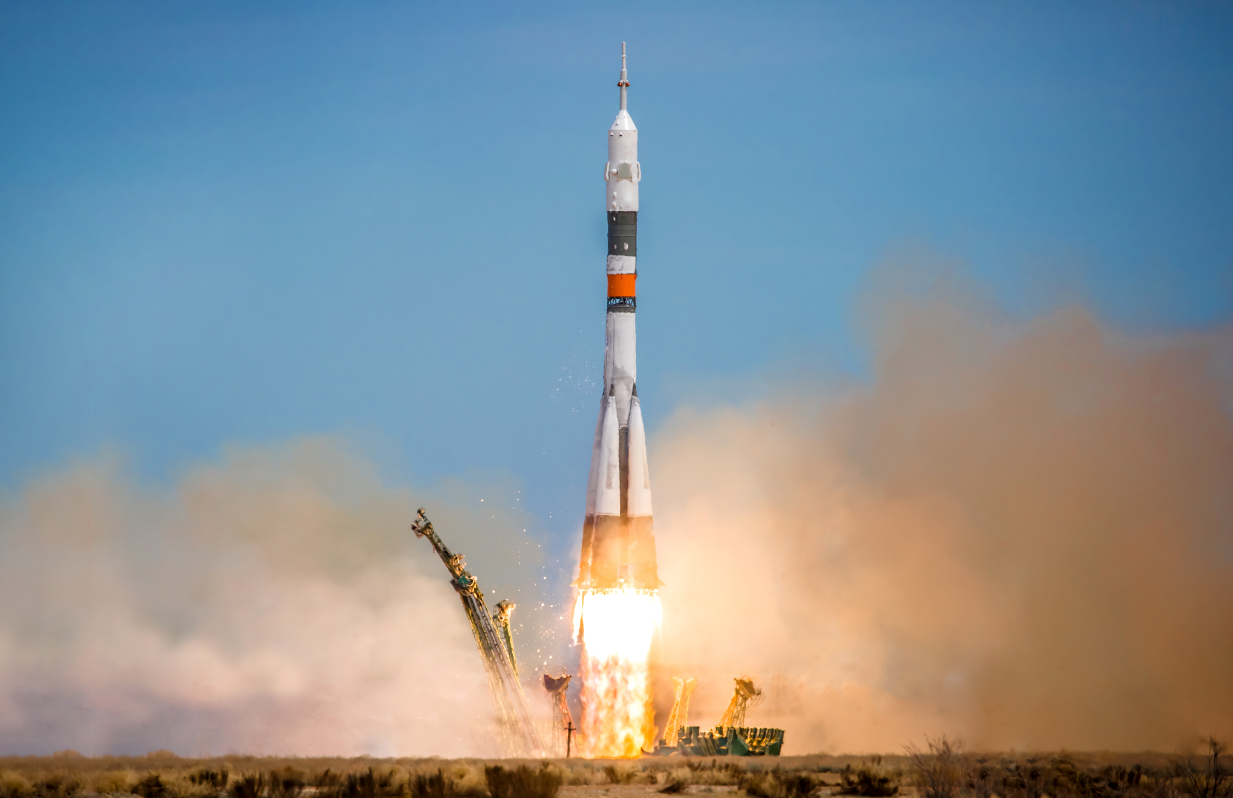 Soyuz rocket launch from Baikonur cosmodrome. Credit: Vera Larina