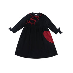 Tailored love color contrast woolen dress - ANM CHANNEL