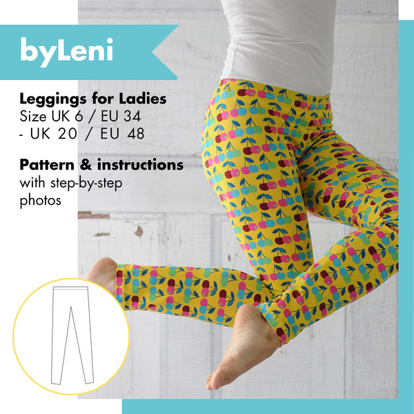 Sewing Pattern Bikini Leggings No Outseam Legging Pdf Digital