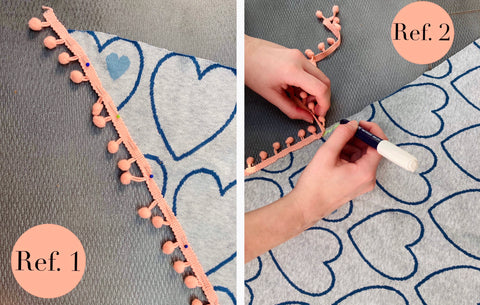 How to Sew POM POM Trim {Straight & Corners}