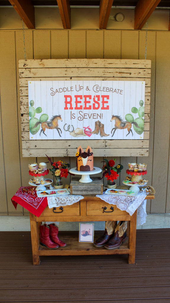 Cowgirl Birthday Dessert Table