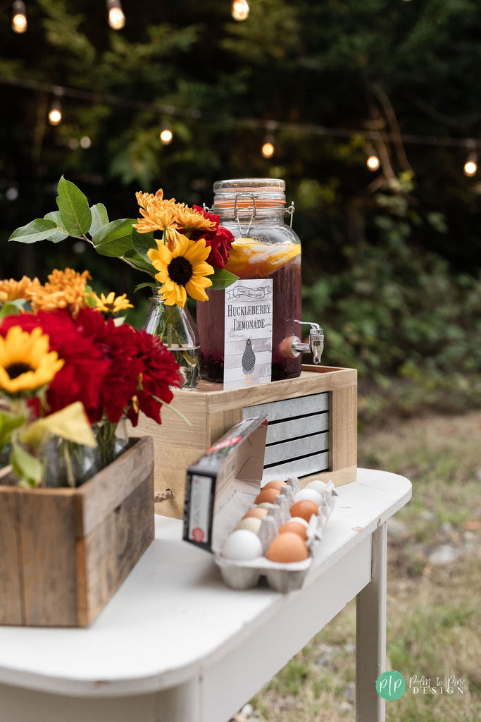 Party Drink Station, Fall Flowers