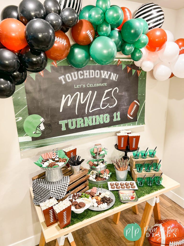 Football Birthday Personalized Banner