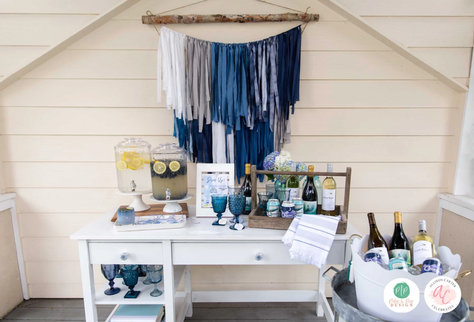 bar cart, outdoor entertaining, beach cocktails, bar cart styling