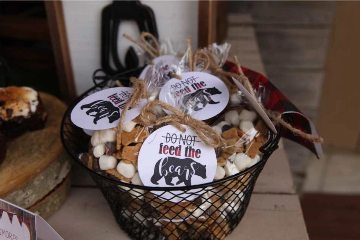Do Not Feed The Bears Trail Mix, Lumberjack Camping Party Favors