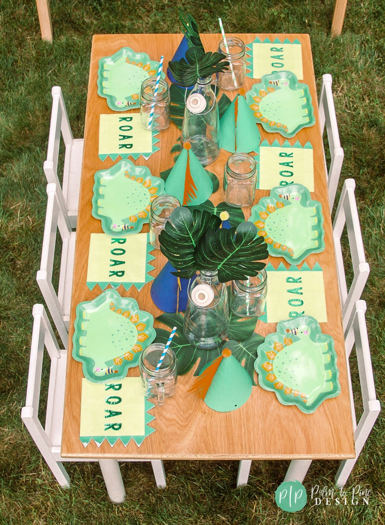 dinosaur party table top, dino table settings, dinosaur birthday plates