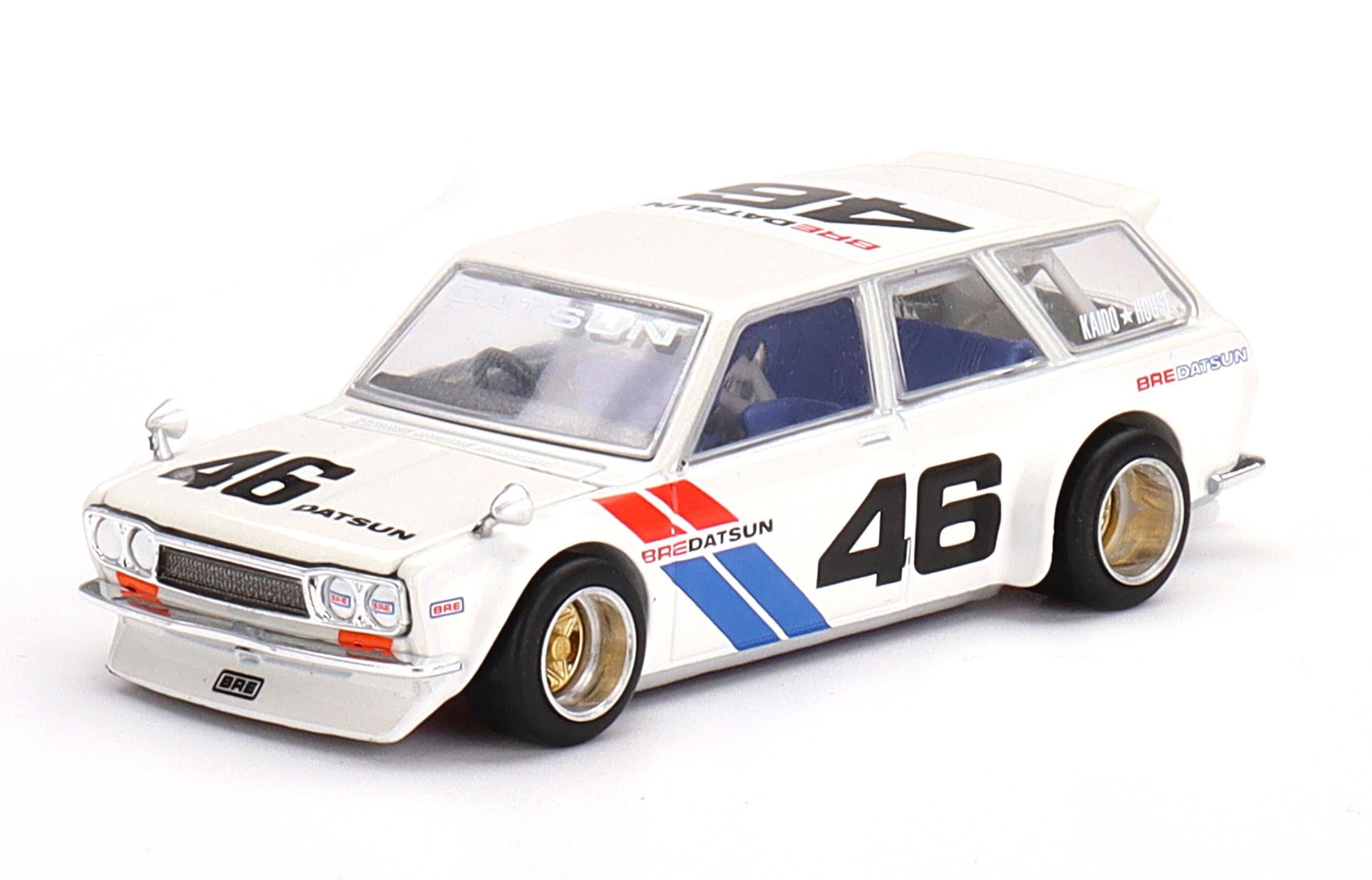 Mini GT 1/64 Kaido☆House Datsun 510 Wagon BRE V2 White – Black