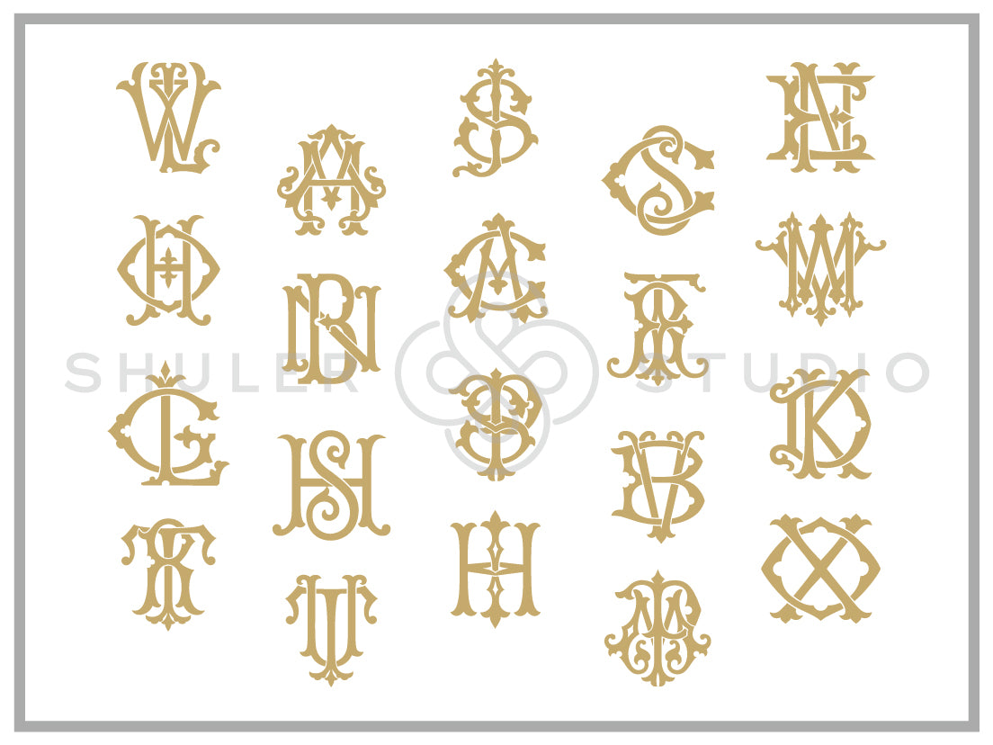 Download Monogram Chic Svg Files Shuler Studio