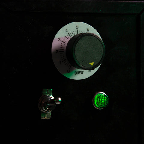 a dial and on/off switch on a flash dryer