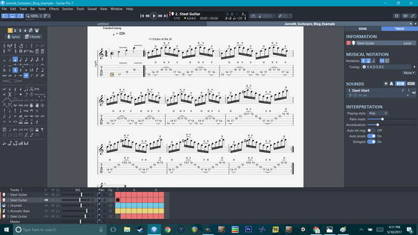 turn sound files into tabs guitar pro 7 guide