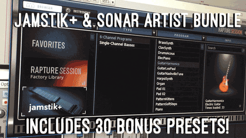 Jamstik+ Sonar Artist Bundle, 30 Bonus Presets