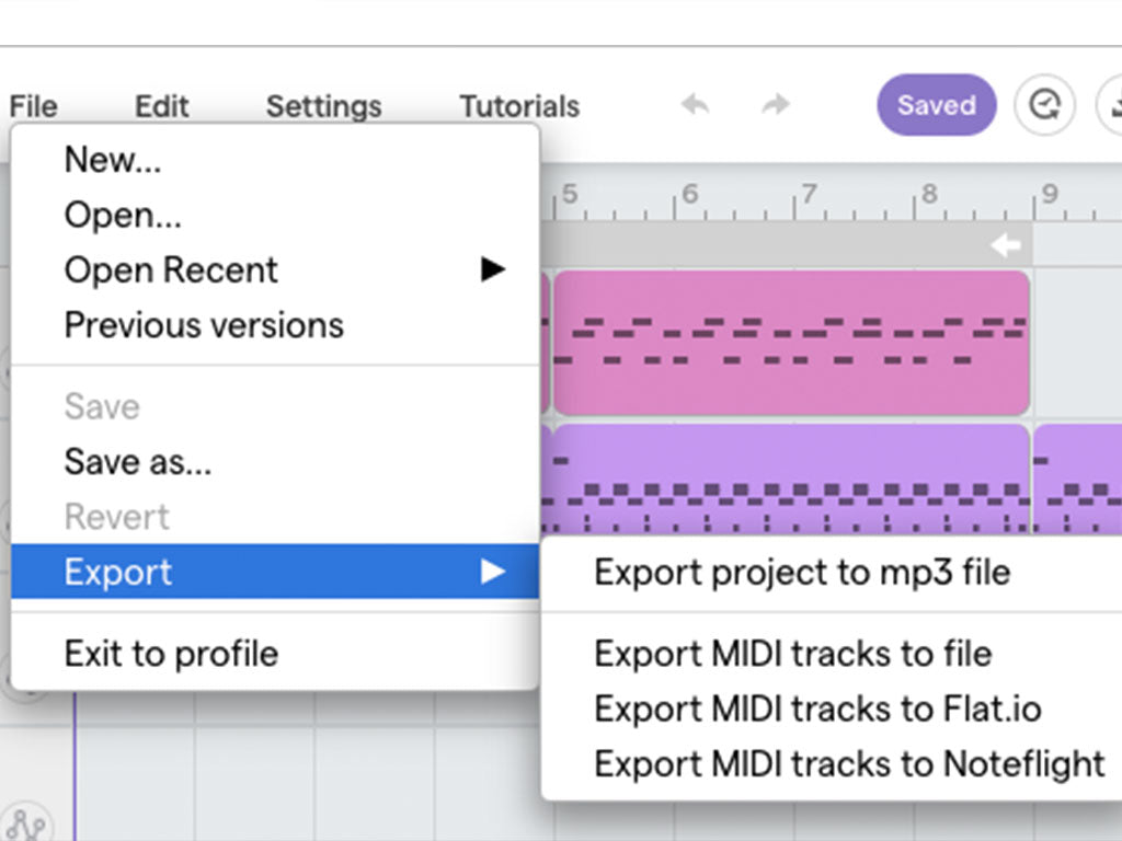 Export MIDI Files to other DAWs Soundtrap