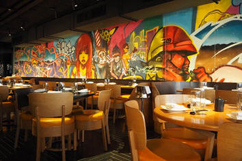 特色牆價錢  餐廳牆身畫 牆身設計 藝術牆身畫 室內手繪牆畫