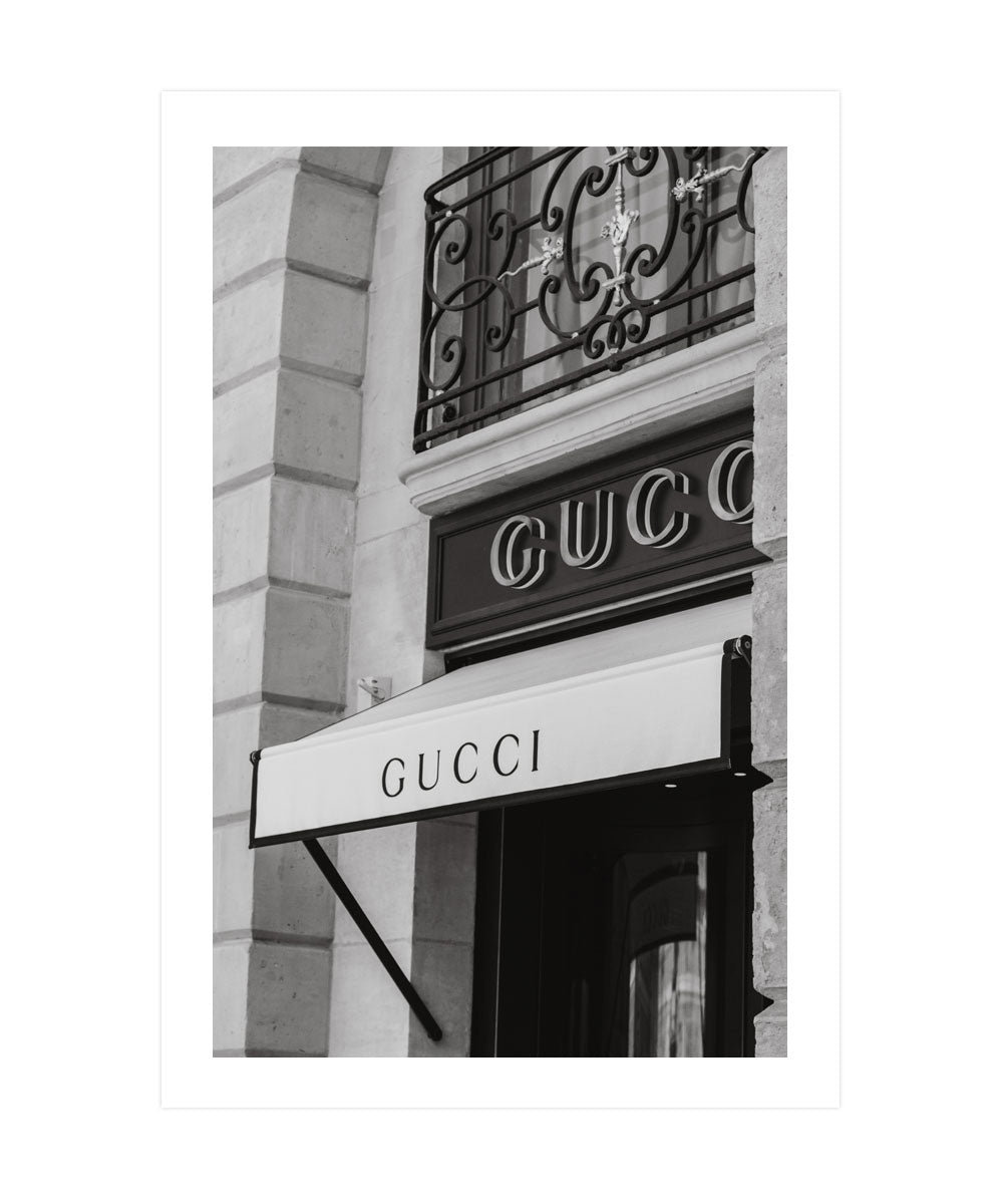 Gucci Store Fashion Poster | Designer Gucci Photograph Wall Art – Postermod