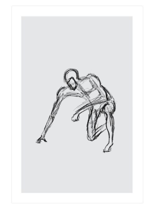 Humanity – Sketch 1 Body Drawing Black & Poster | Postermod No. White