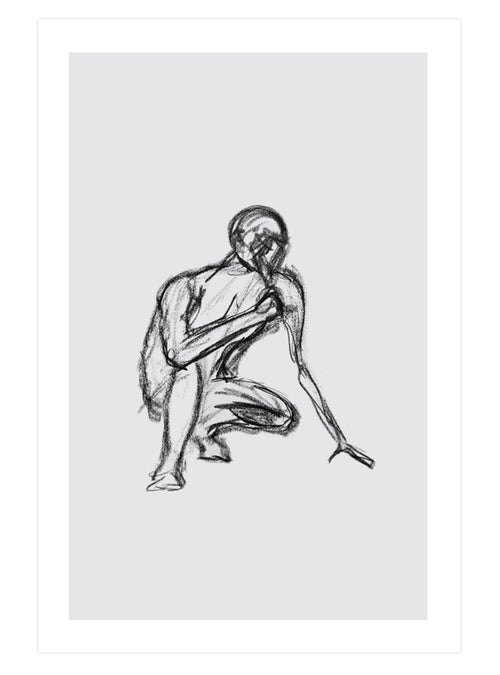 Humanity No. 1 Postermod – White Drawing Body Sketch Black Poster | 