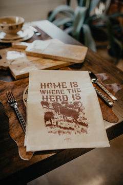 'Where the Herd Is' Tea Towel