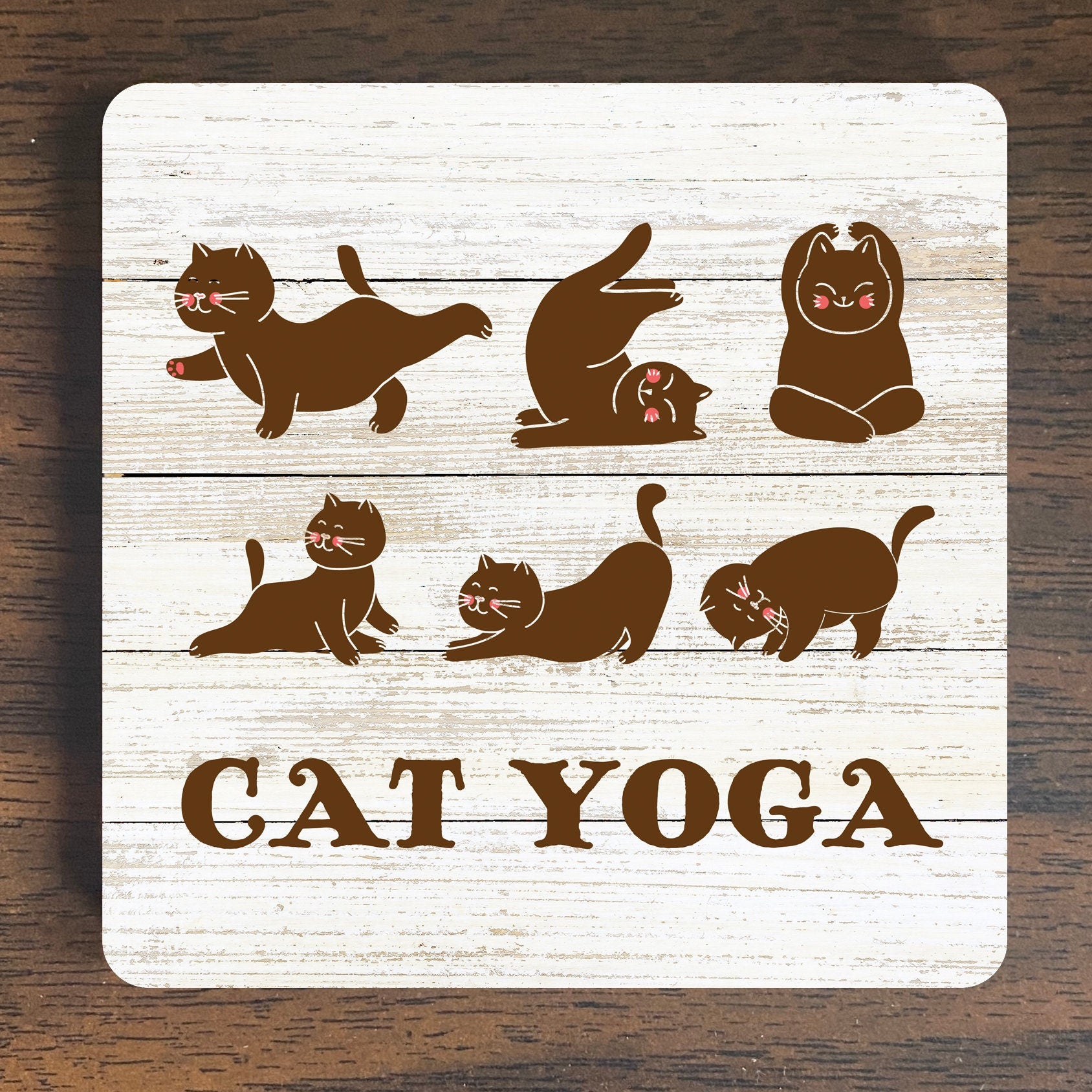 Cute Funny Buddha Cat - Third Eye Cat Yoga Mat by Random Galaxy - Pixels