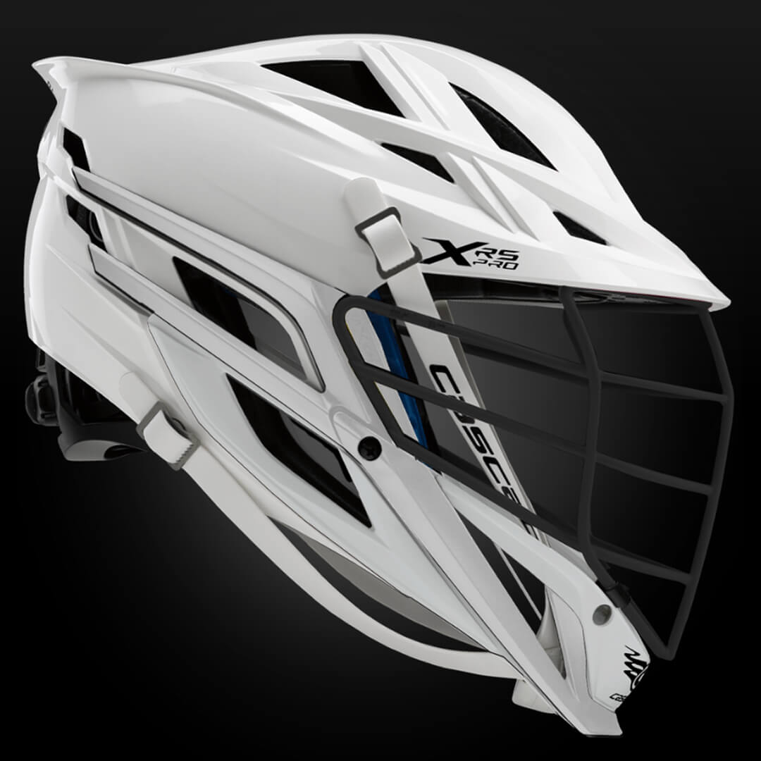 Cascade XRS Pro Lacrosse Helmet - White Shell - Black Facemask