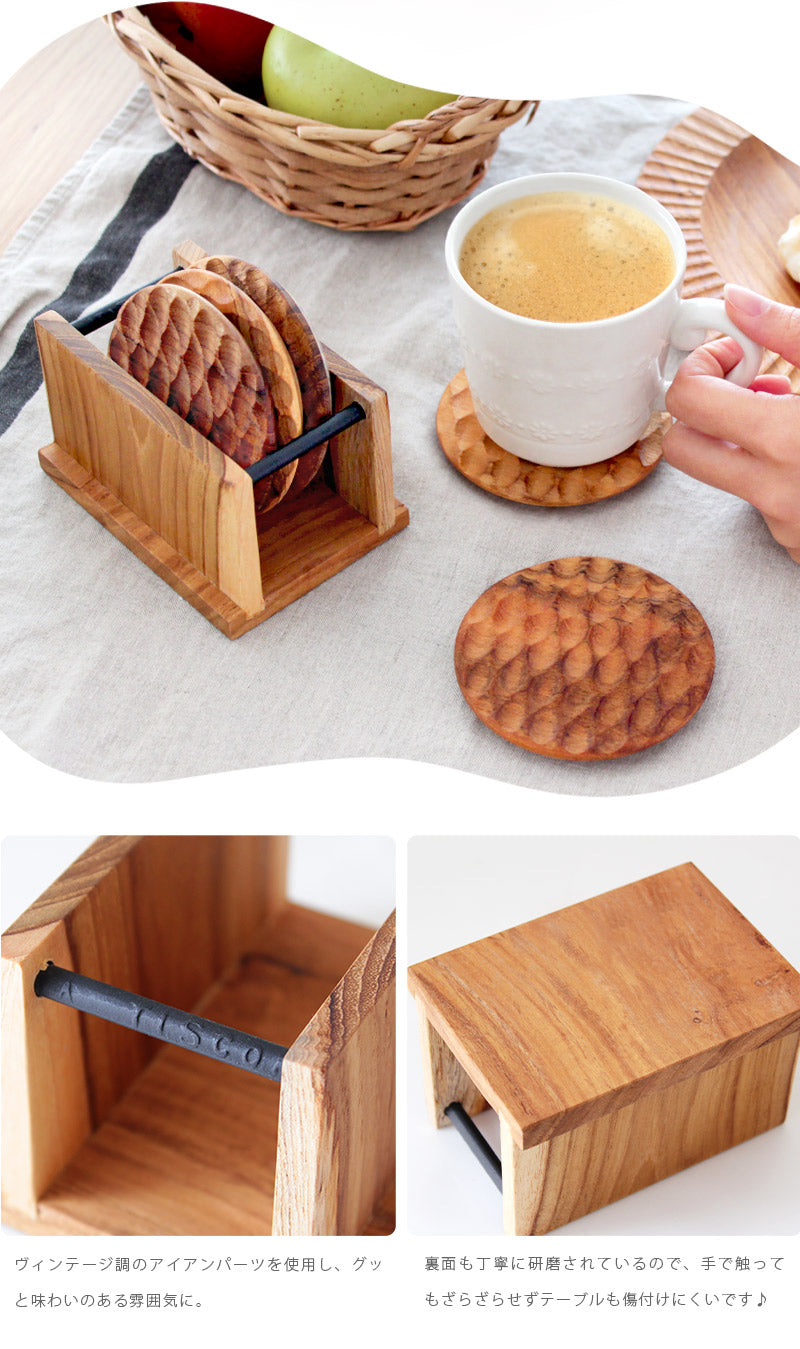 Wood coaster stand ウッドコースタースタンド コースターをスマートに収納できてテーブルがすっきり♪③