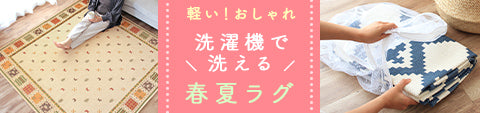 軽い！おしゃれ！洗濯機で洗える春夏ラグ特集