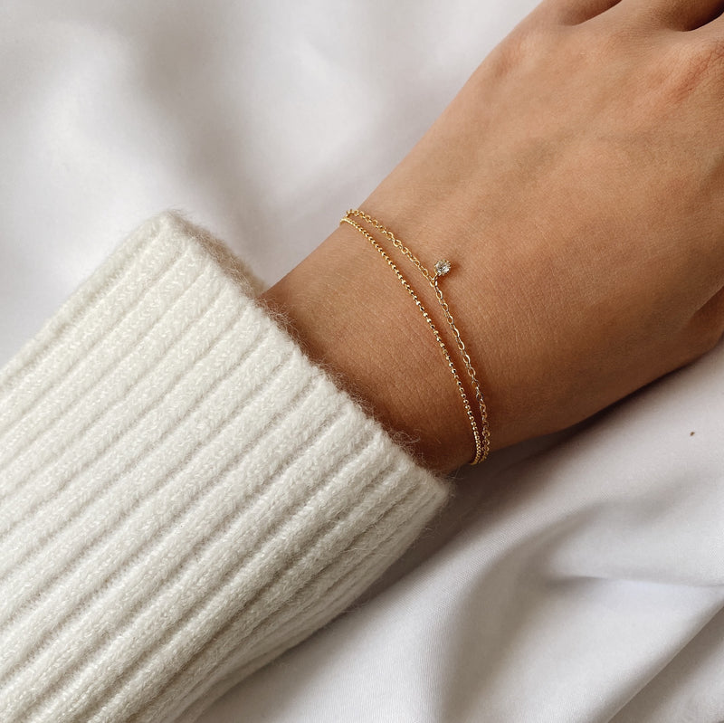 Olivia Double Chain Bracelet Dainty Delicate Subtle Minimalist