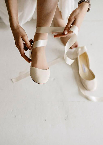 bridal ballet slippers