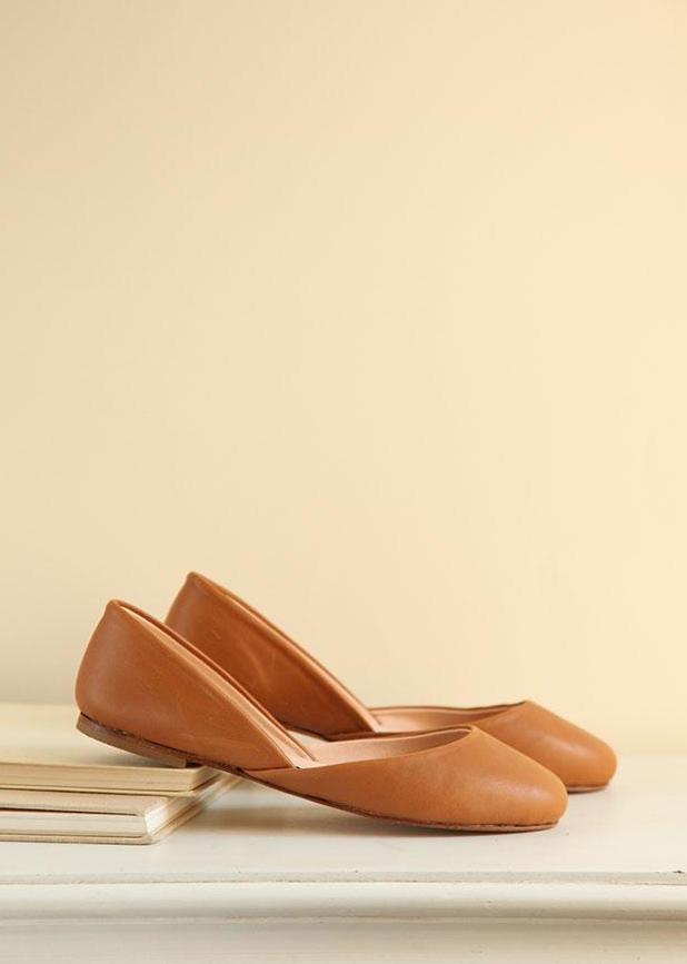 cognac colored flats