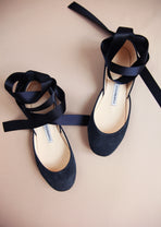 dark navy ballet flats