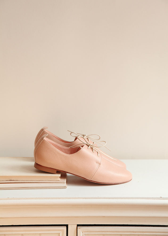 nude oxford heels