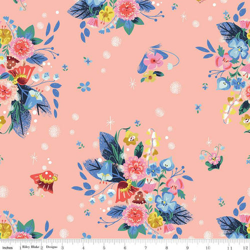 Riley Blake Designs Down The Rabbit Hole Navy Main Fabric