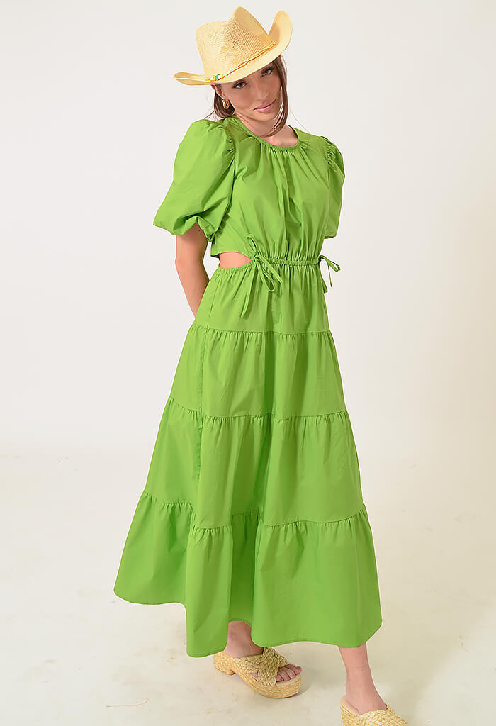 Adelyn Rae Caddy Midi Dress-Lime