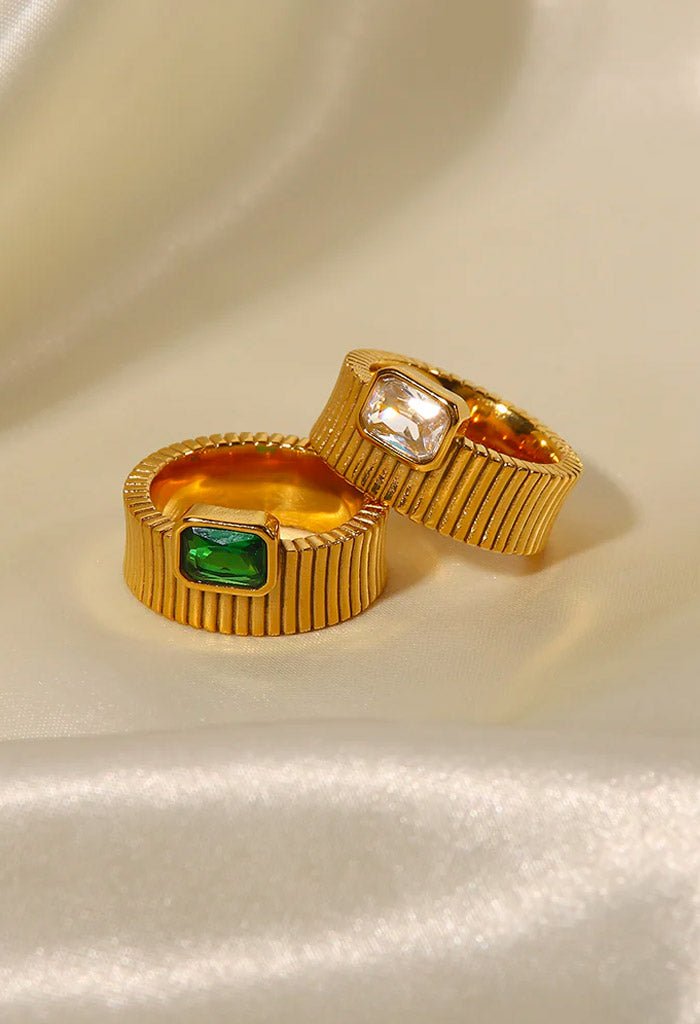 Katie Rae Jewelry Monte Carlo Ring-Green