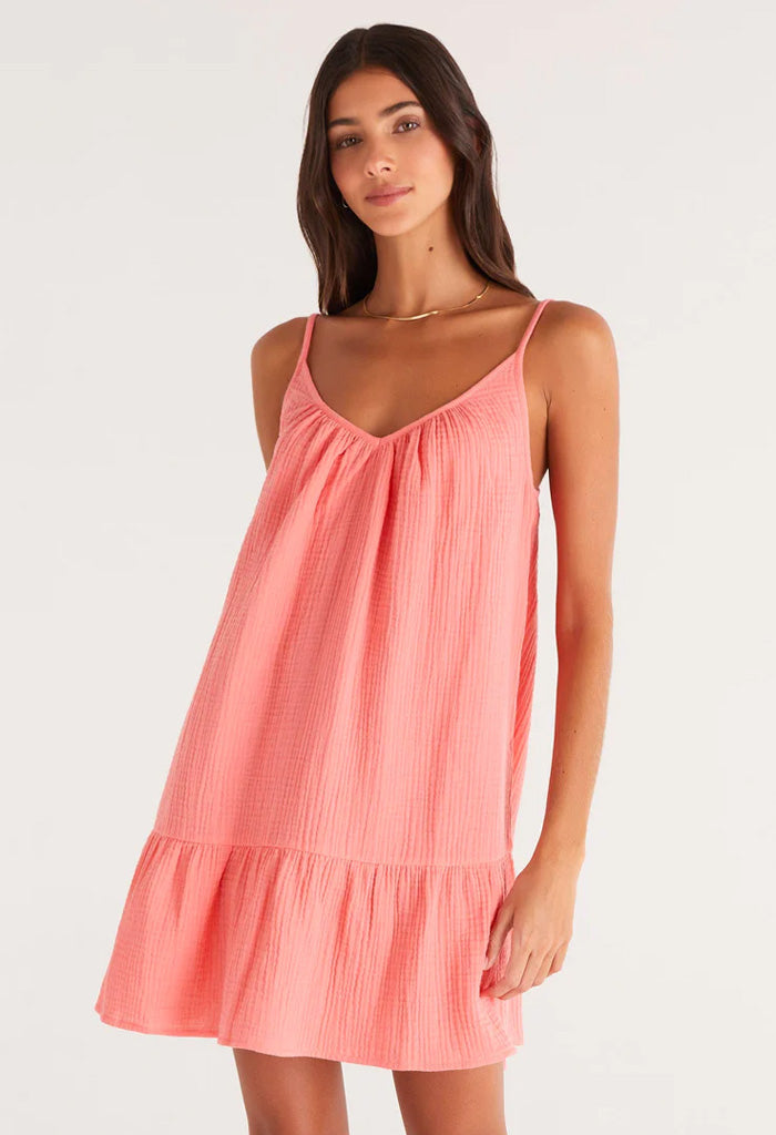 Z Supply Amalia Gauze Dress-Papaya Glow