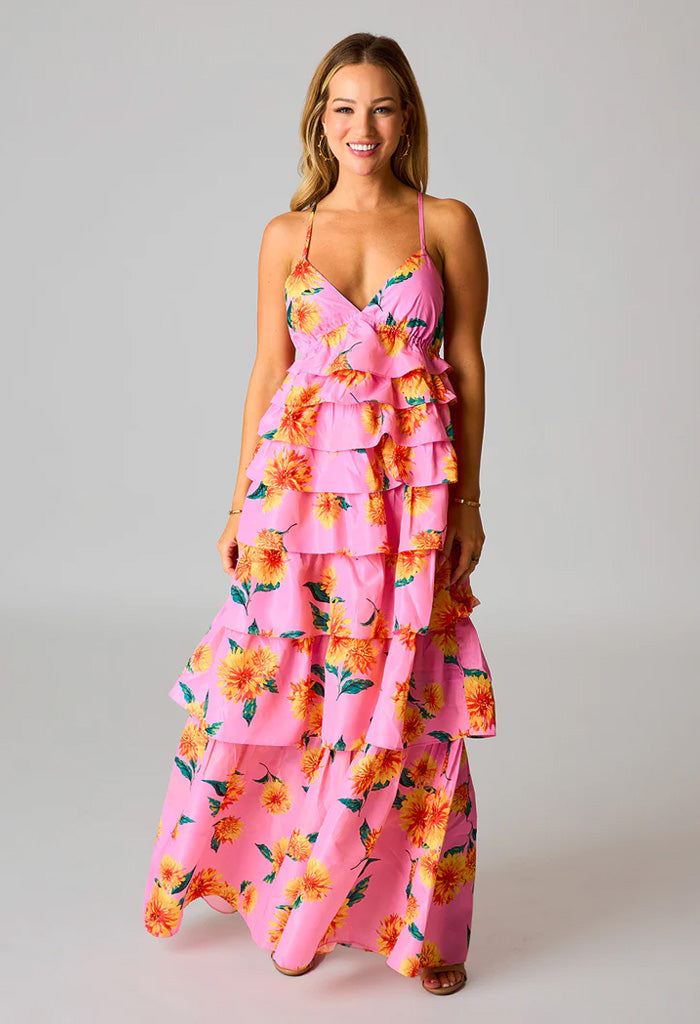 Buddy Love Callie Tiered Maxi-Sunflower