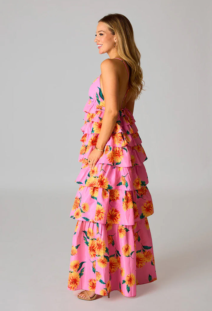 Buddy Love Callie Tiered Maxi-Sunflower