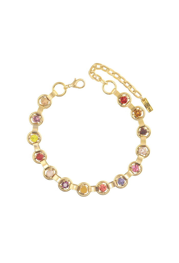 Tova Jewelry Link Necklace in Red Mix