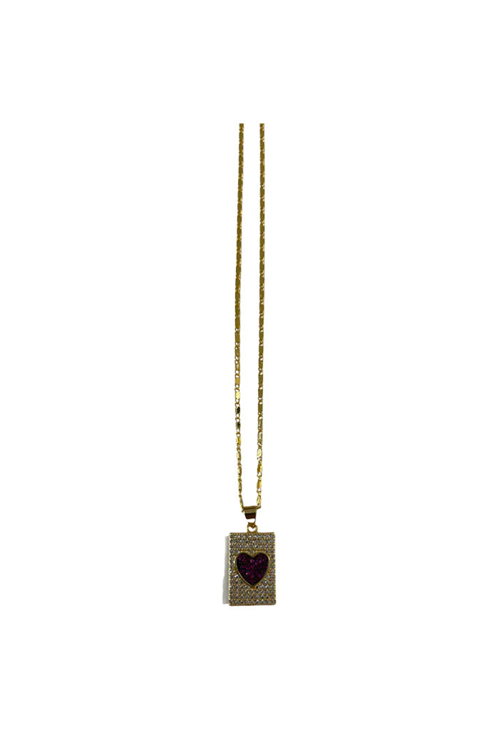 Gemelli Jewelry Felicity Necklace-Pink Heart