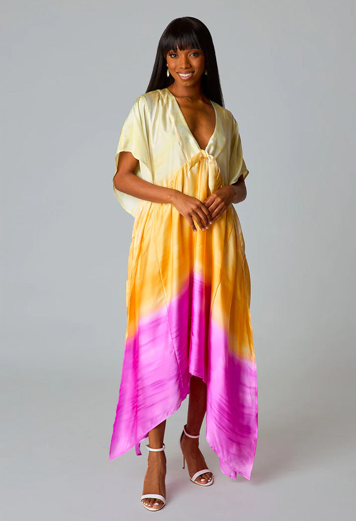 Buddy Love Mamie Caftan Maxi Dress-Strawberry Limeade