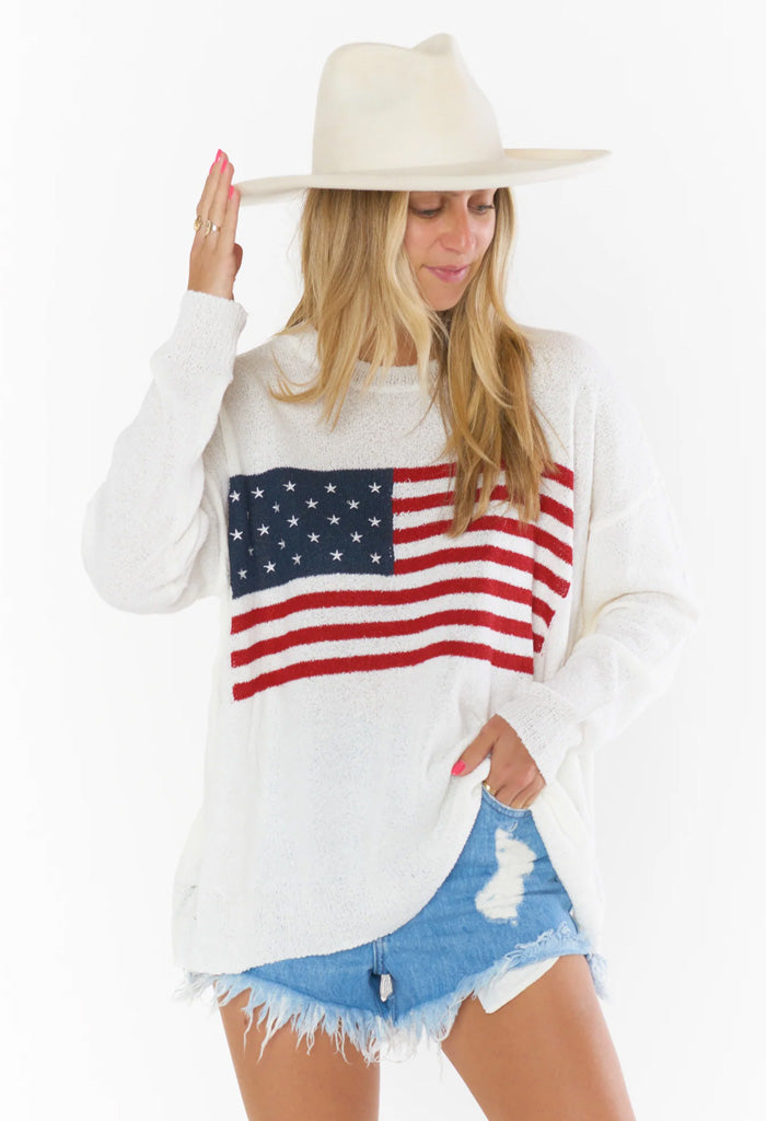 Show Me Your Mumu Woodsy Sweater-American Flag