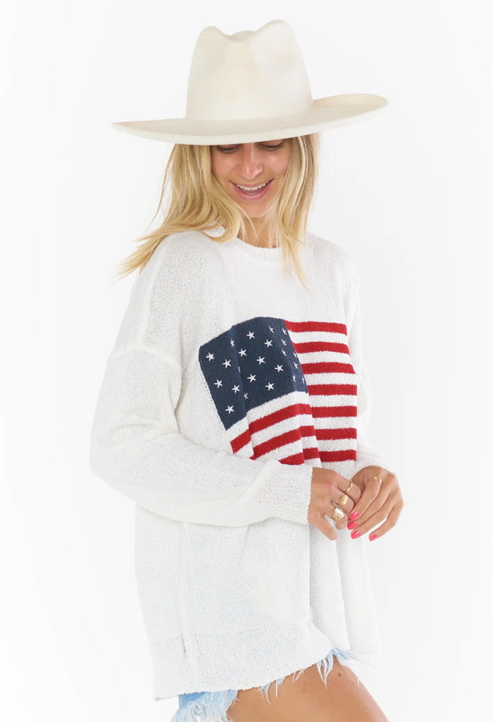 Show Me Your Mumu Woodsy Sweater-American Flag