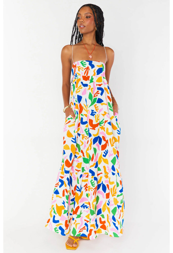 Show Me Your Mumu Long Weekend Maxi Dress-Primary Paradise