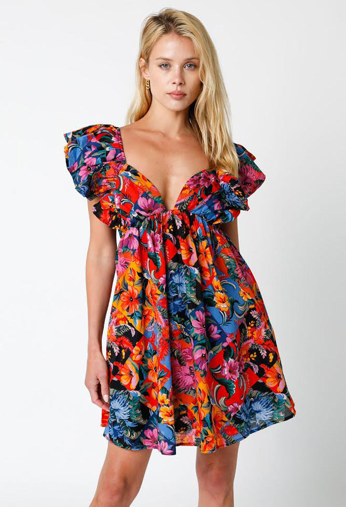 lagunaoaksoa Petal Prism Mini Dress