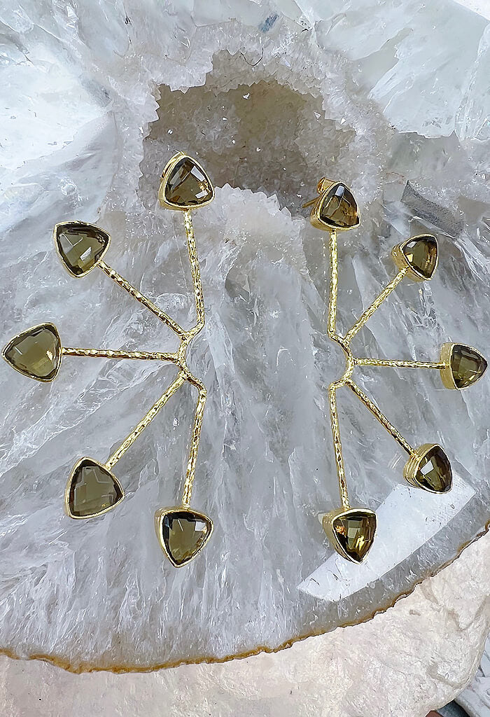 lagunaoaksoa Alina Earrings-Smokey Quartz